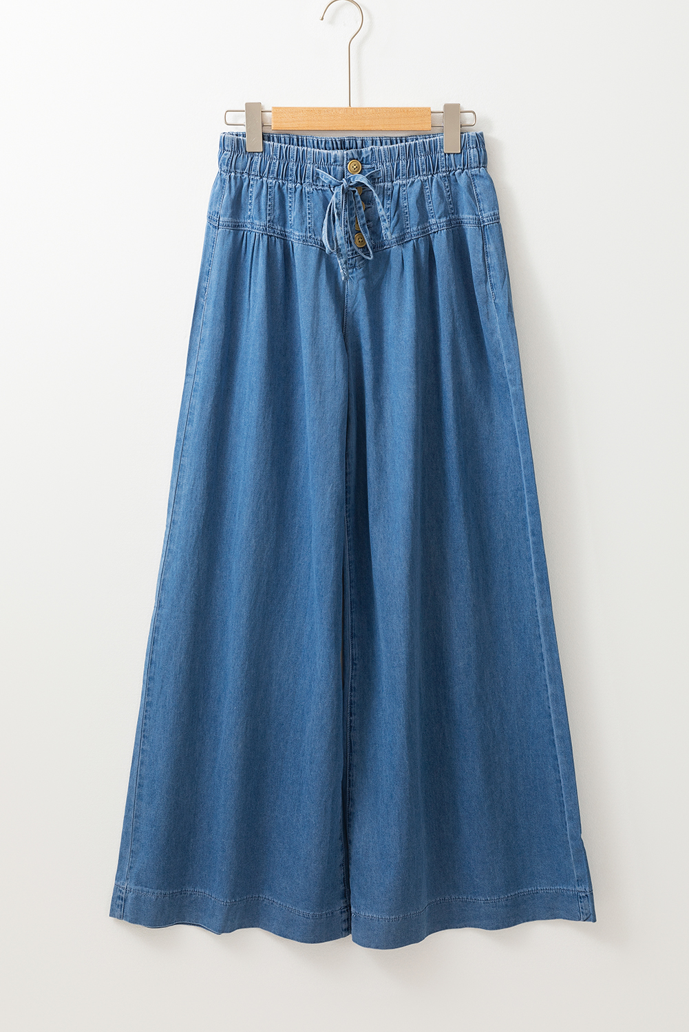Carbon Grey Mineral Wash Button Fly Waist Wide Leg Jeans - loveforevers