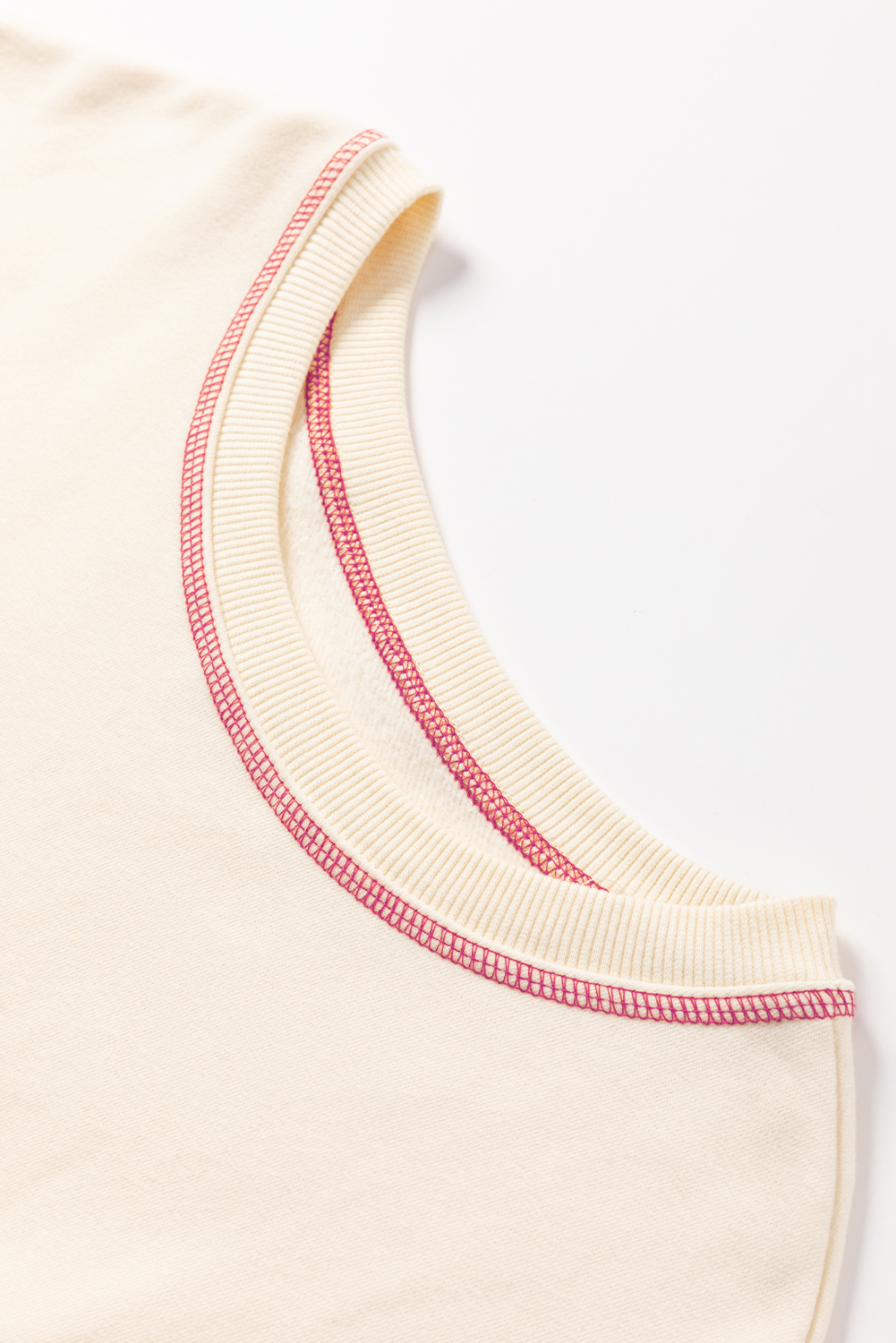 Contrast Stitching Split Baggy Sweatshirt - loveforevers