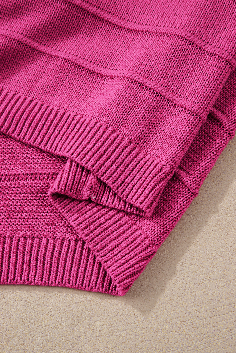Rose Red Bow Knot Cut Out Round Neck Loose Sweater - loveforevers