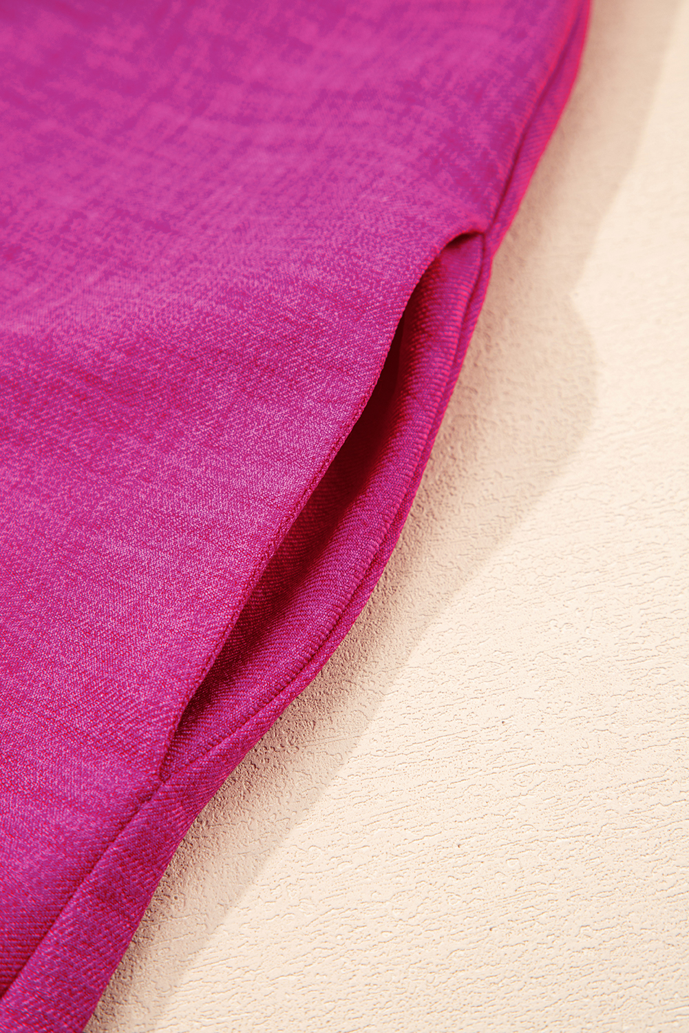 Bright Pink Knot Scoop Back Ruffle Hem Sleeveless Mini Dress - loveforevers