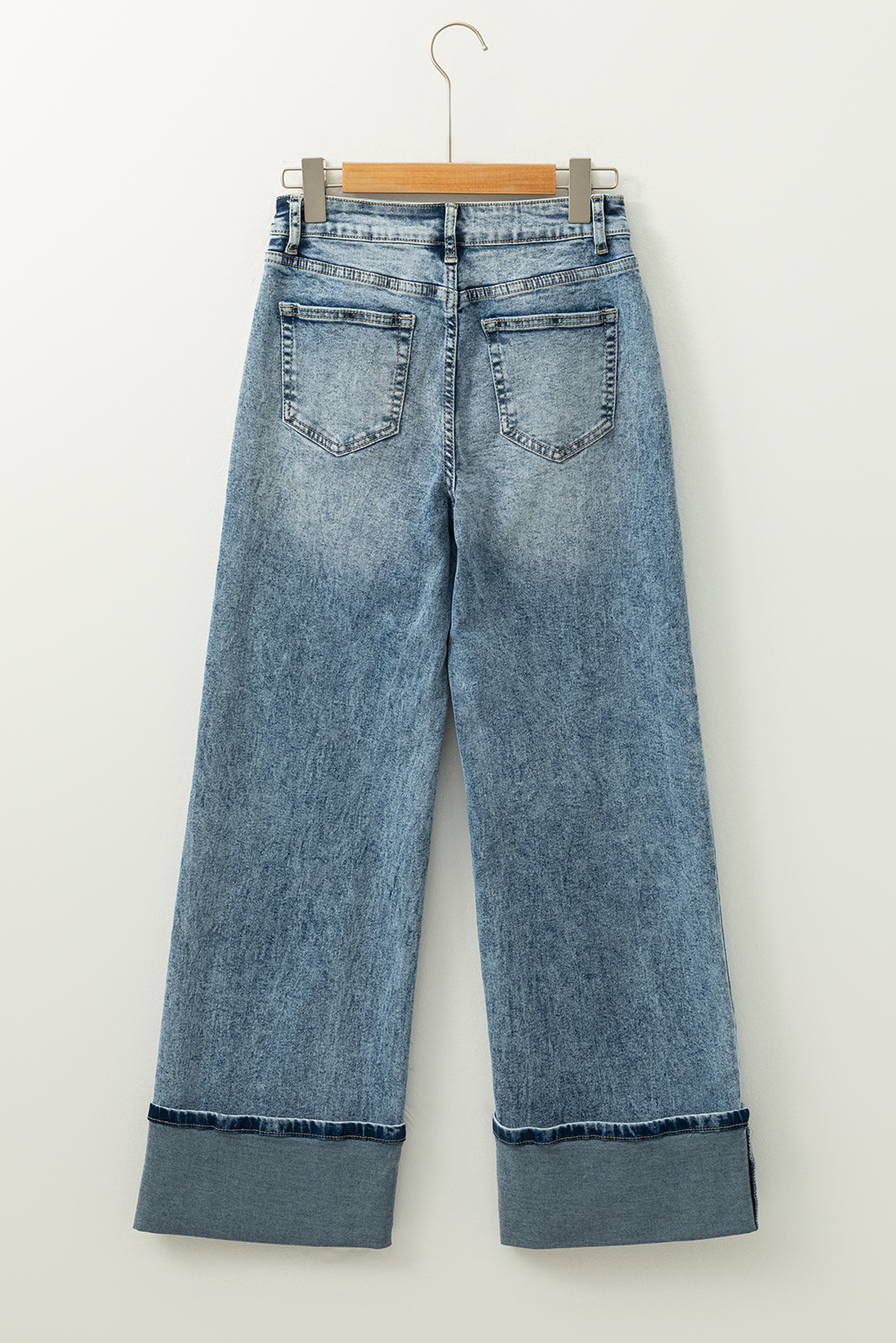 Myosotis High Rise Button Zip Fly Medium Wash Jeans - loveforevers