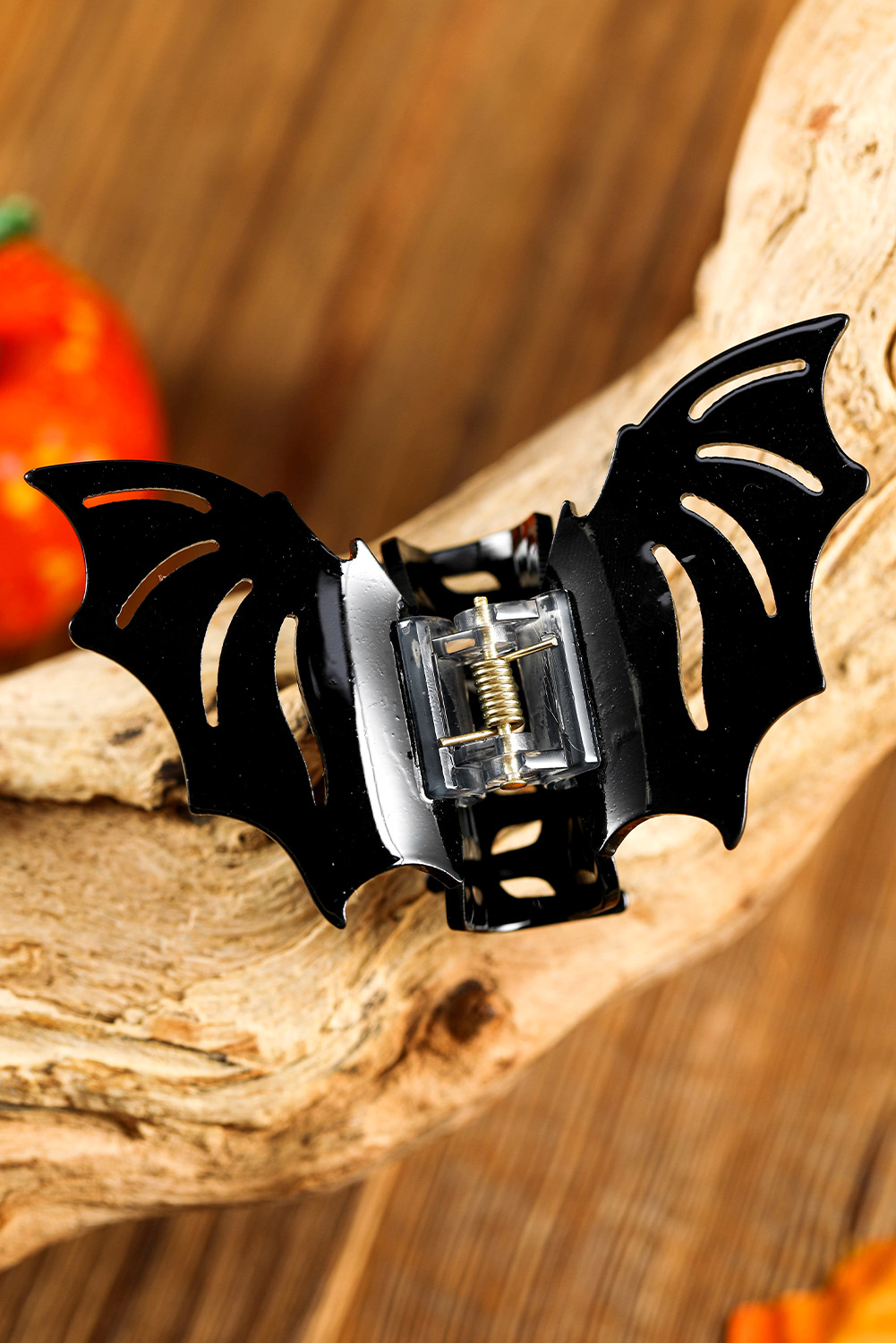 Black Halloween Bat Shape Hair Claw Clip - loveforevers
