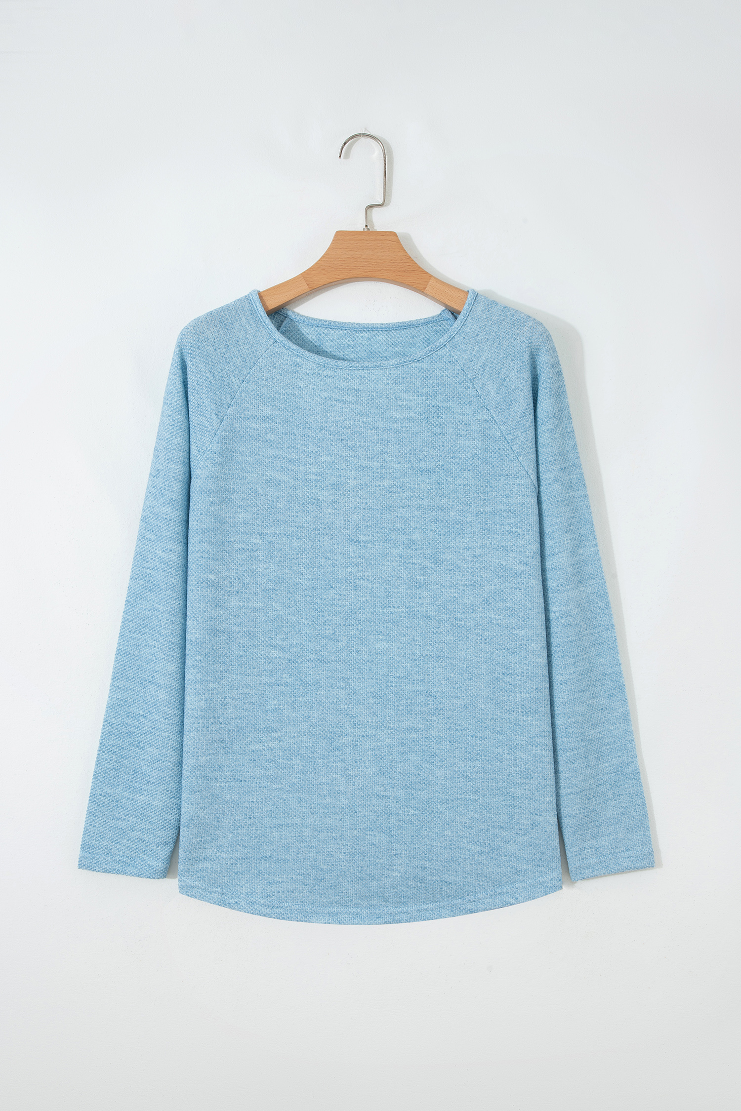 Moonlight Jade Textured Raglan Sleeve Knit Loose Top - loveforevers