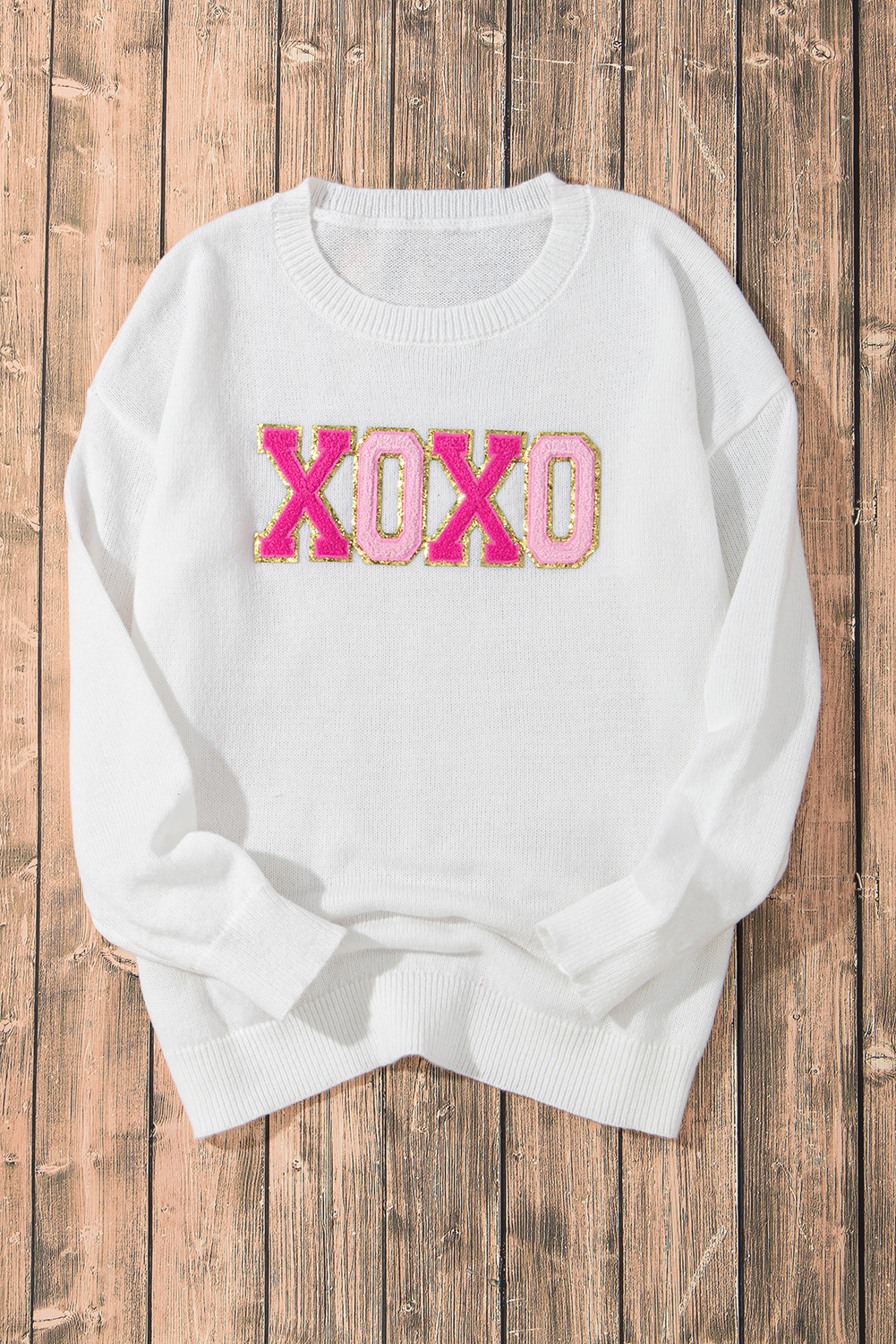 White Merry & Bright Round Neck Casual Sweater - loveforevers