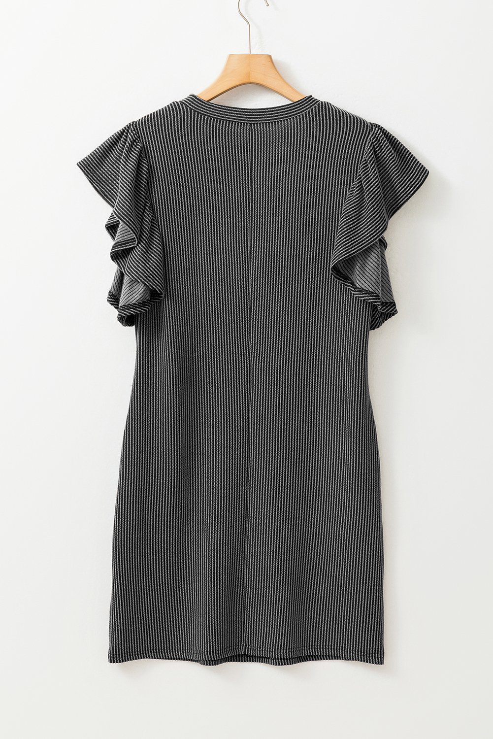 Bright Pink Striped Ribbed Knit T-shirt Shift Dress - loveforevers