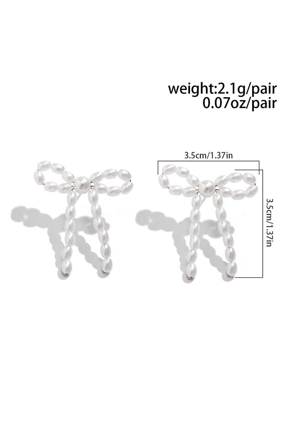Gold Elegant Bow Design Plated Studded Earrings - loveforevers