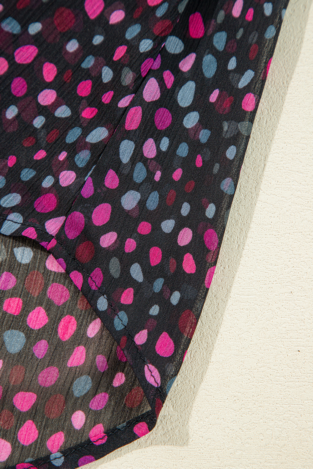 Grape Wine Polka Dot Printed Buttoned Casual Shirt - loveforevers