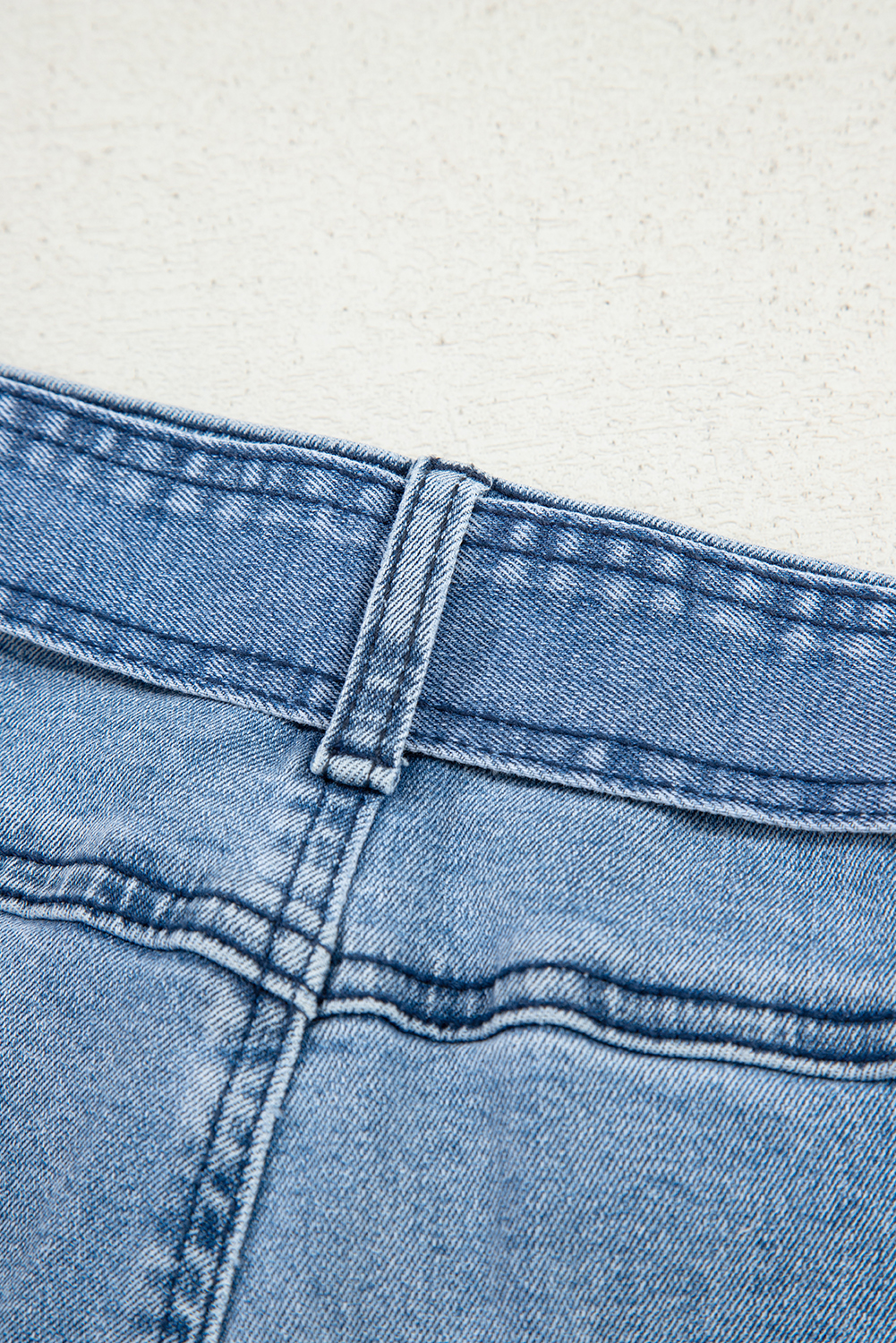 Beau Blue Western Washed Bow Knot Sash Wide Leg Jeans - loveforevers