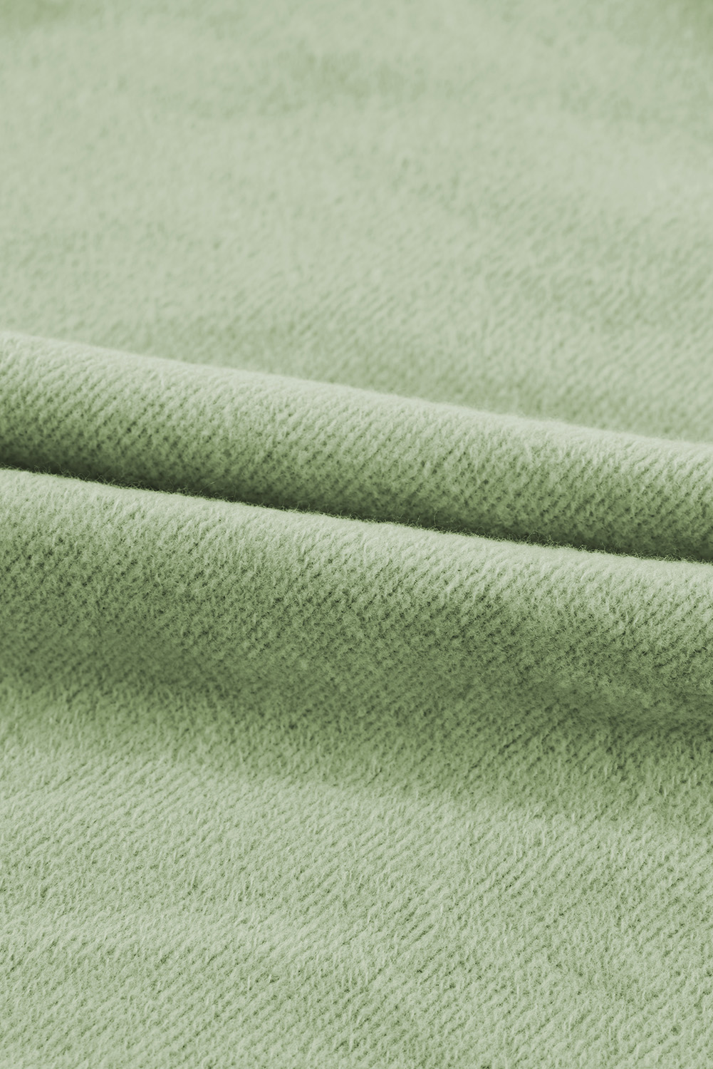 Smoke Green Fleece Lined Zip Up Stand Collar Thumbhole Sleeve Sweatshirt - loveforevers