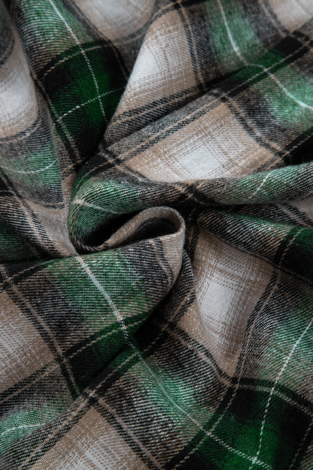 Red Plaid Print Chest Pocket Buttoned Hooded Shacket - loveforevers