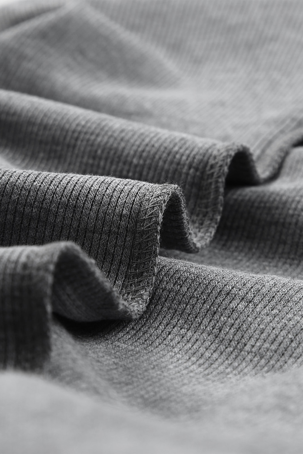 Black Waffle Knit Henley Top - loveforevers