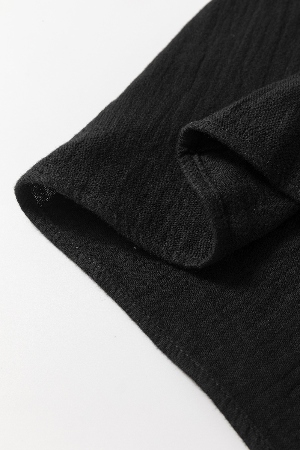Black Ruffled Shoulder V Neck Shift Tank Top - loveforevers