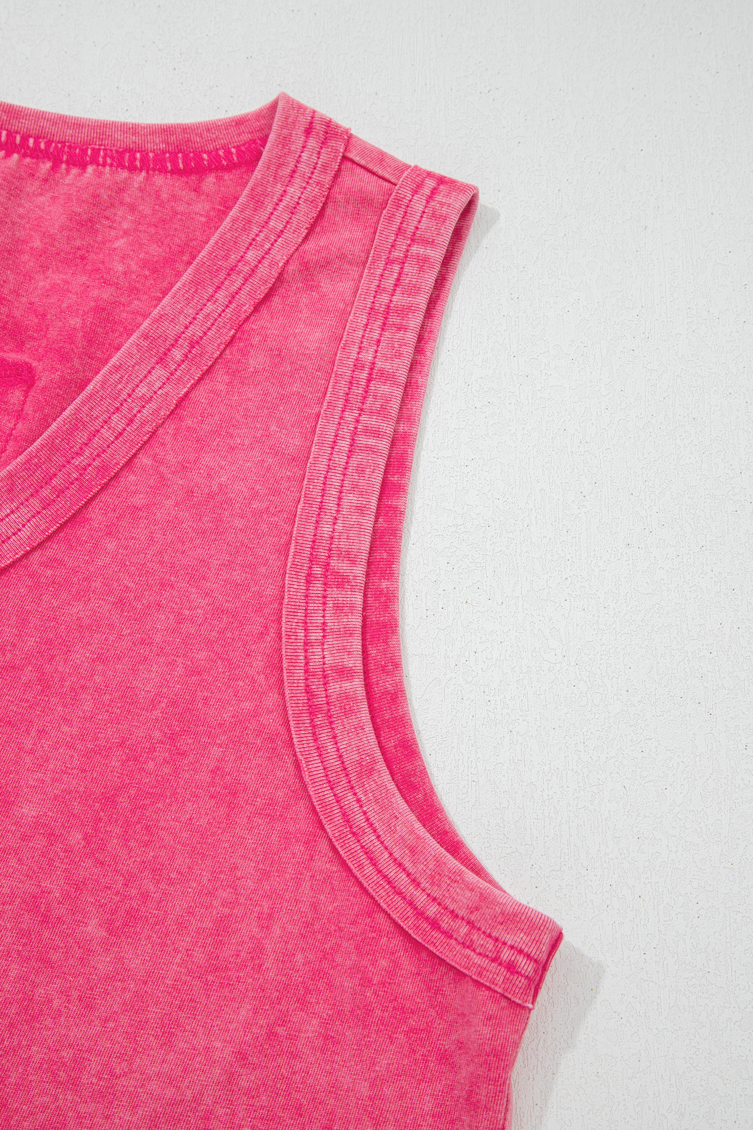 Red Dahlia Mineral Wash V Neck Tank Top - loveforevers