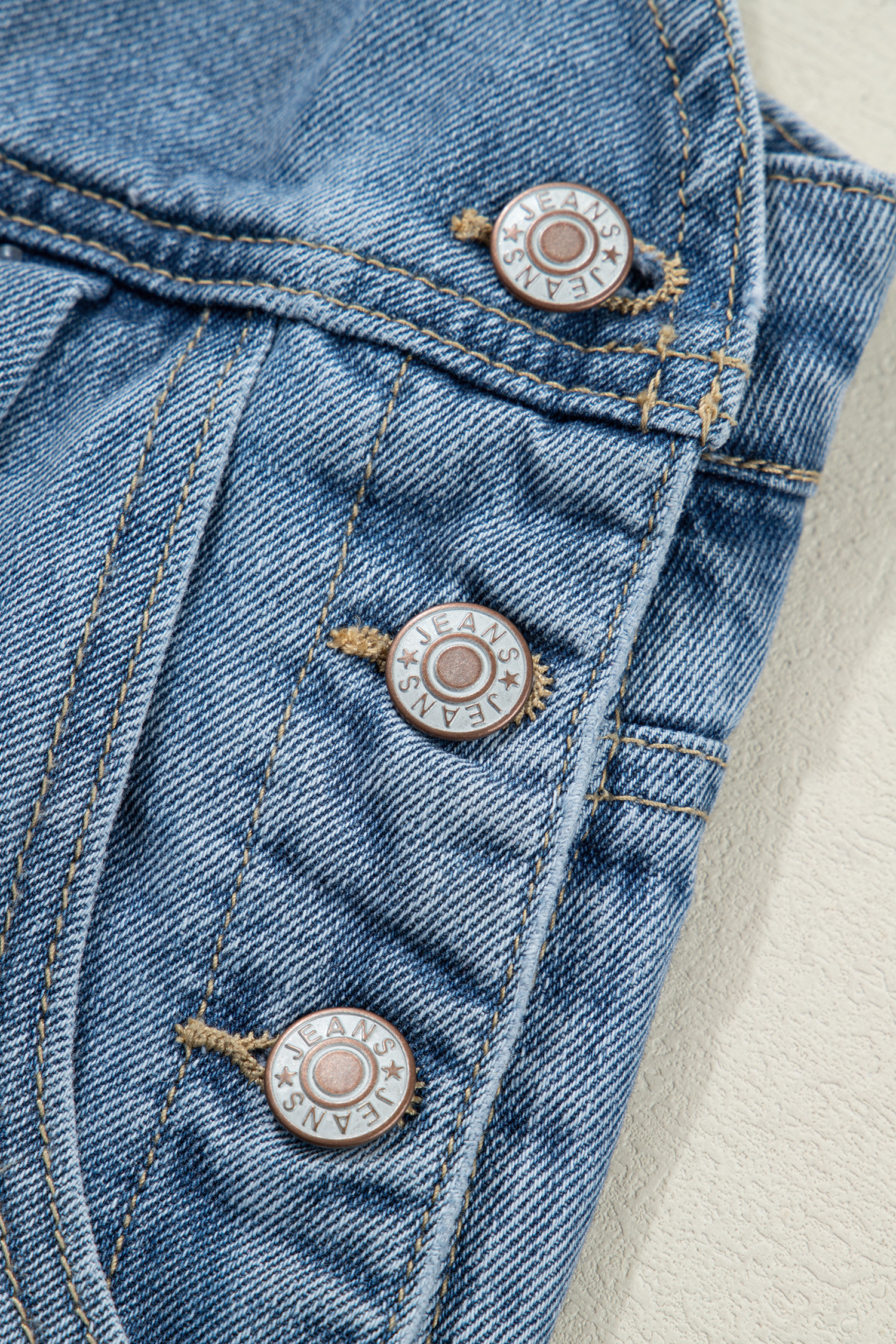 Dusk Blue Pleated Wide Leg Retro Pocketed Denim Jumpsuit - loveforevers
