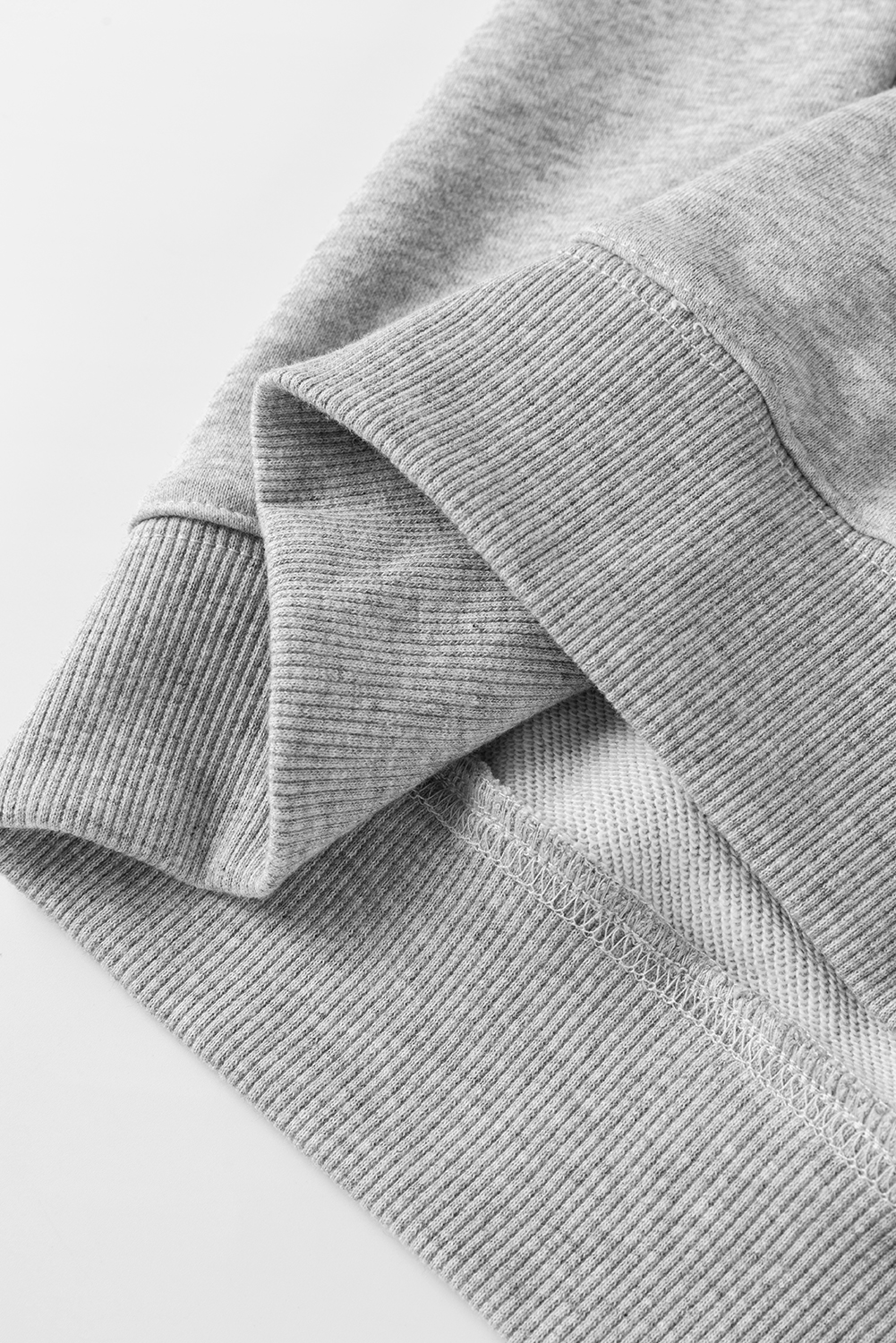 Gray Solid Classic Crewneck Pullover Sweatshirt - loveforevers