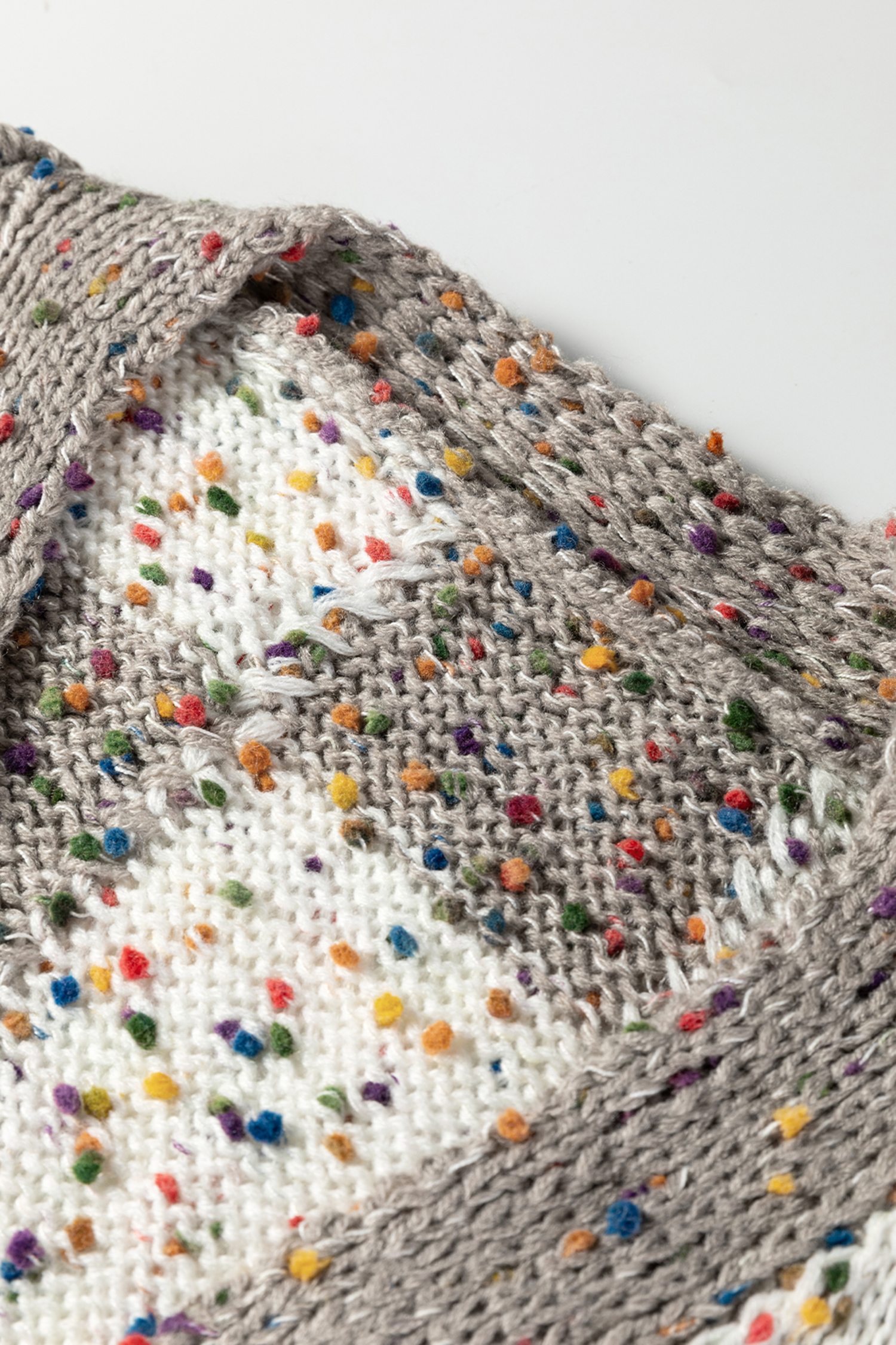 Brown Confetti Dot Checkered Print Open Cardigan with Pockets - loveforevers