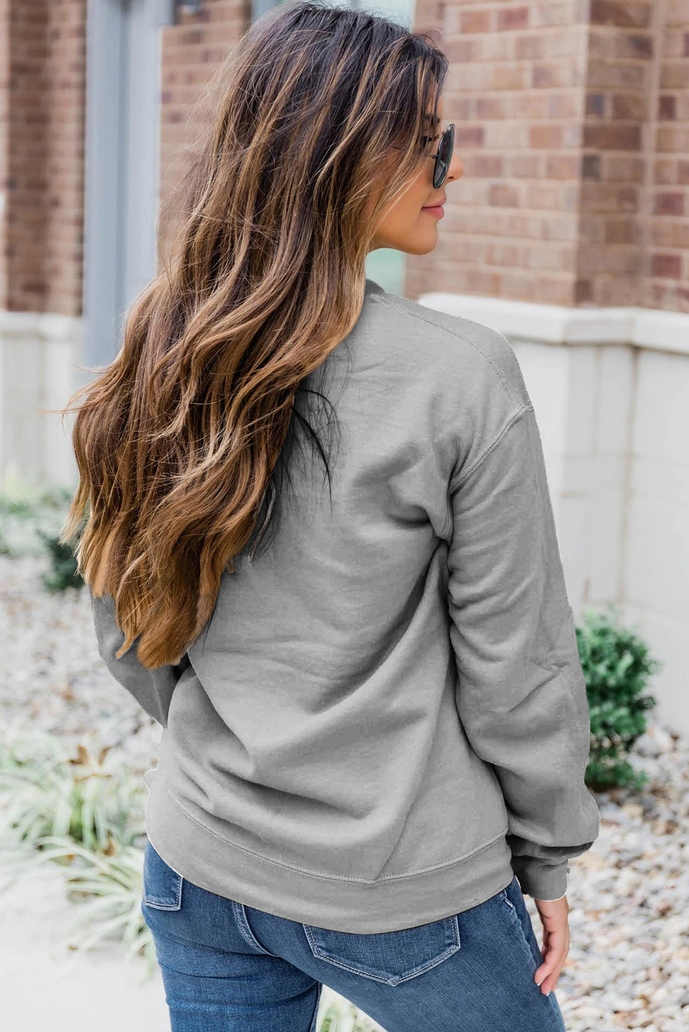 Gray Game Day Crew Neck Sweatshirt - loveforevers