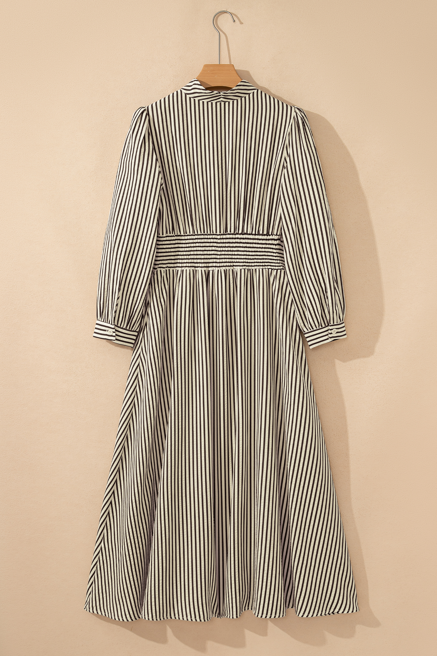 Coffee Plaid Print Full Zipper Cinched Waist Fit Flare Sleeveless Maxi Dress - loveforevers