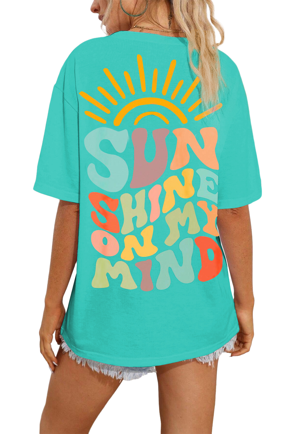 Mint Green SUNSHINE ON MY MIND Graphic Tee - loveforevers