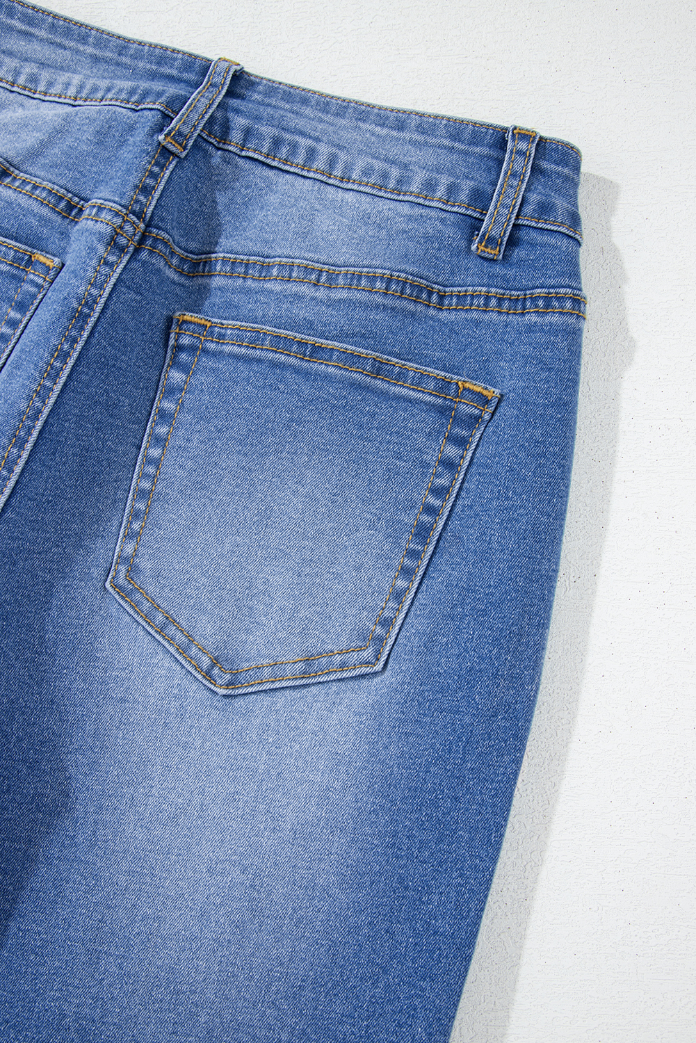 Real Teal Raw Hem Unique Cuffs Straight High Rise Loose Jeans - loveforevers