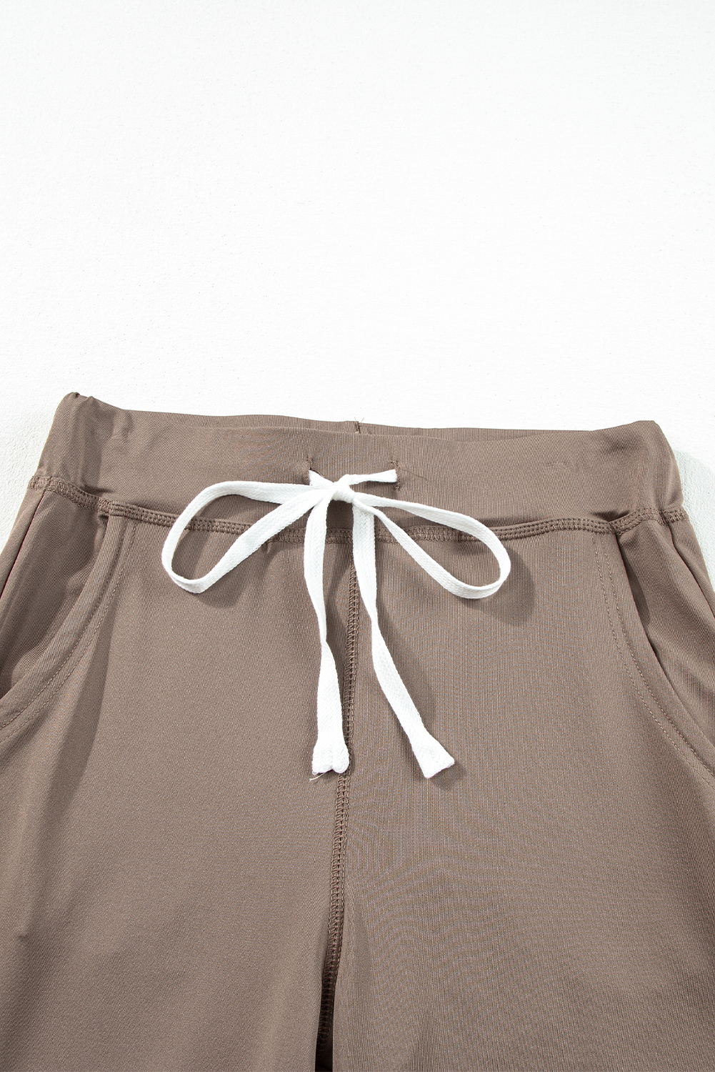 Black Drawstring Elastic Waistband Pocketed Joggers - loveforevers
