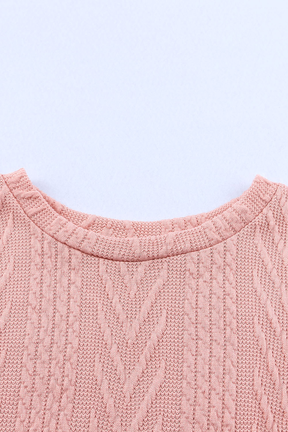Pink Leopard Sequin Splicing Sleeves Textured Knit Top - loveforevers