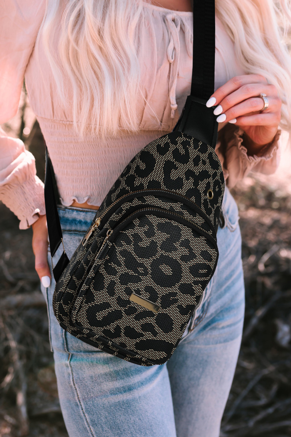 Leopard Print PU Sling Bag - loveforevers