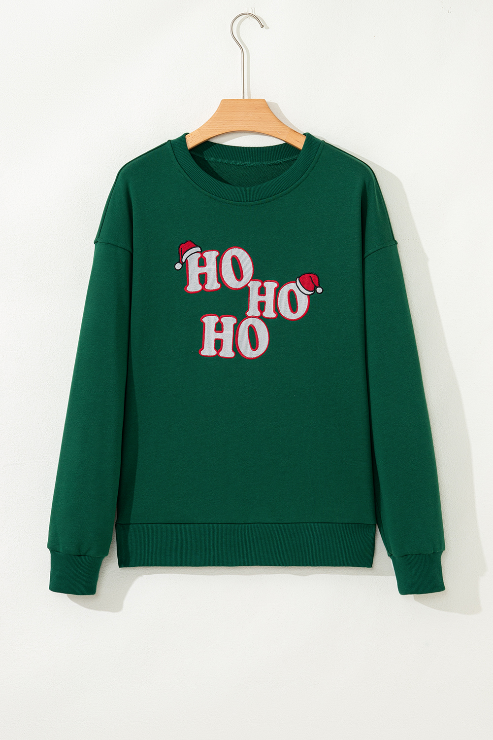 Evergreen Embroidered Letter Graphic Christmas Fashion Sweatshirt - loveforevers