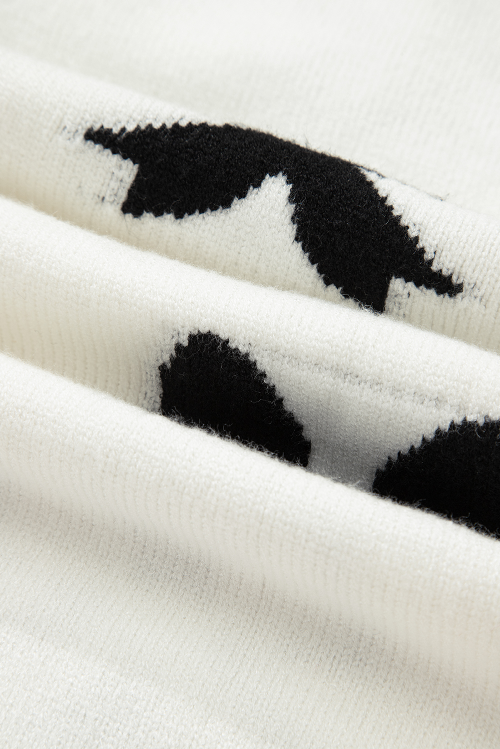 White Lace-up Bow Pattern Sweater Cardigan - loveforevers