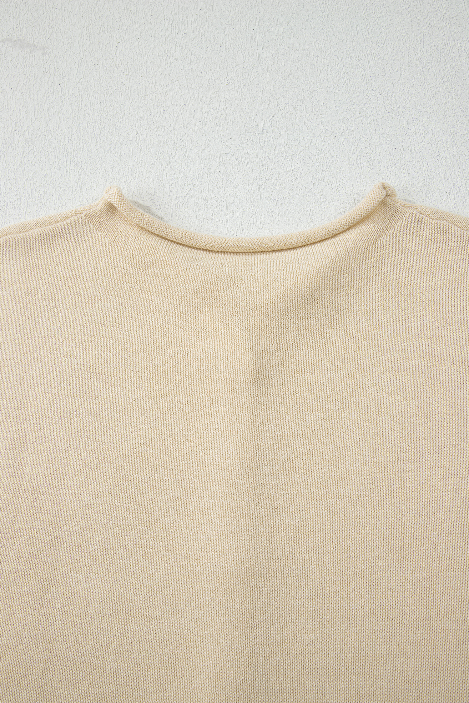 Apricot Buttoned Front Rolled Hem Cap Sleeve Sweater Top - loveforevers
