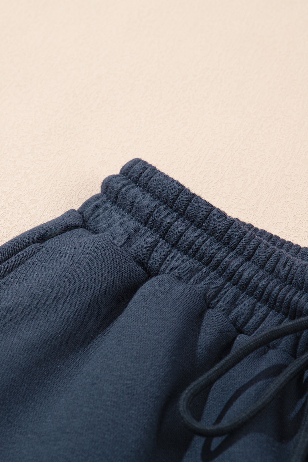 Black Drop Shoulder Loose Sweatshirt and Joggers Active Set - loveforevers