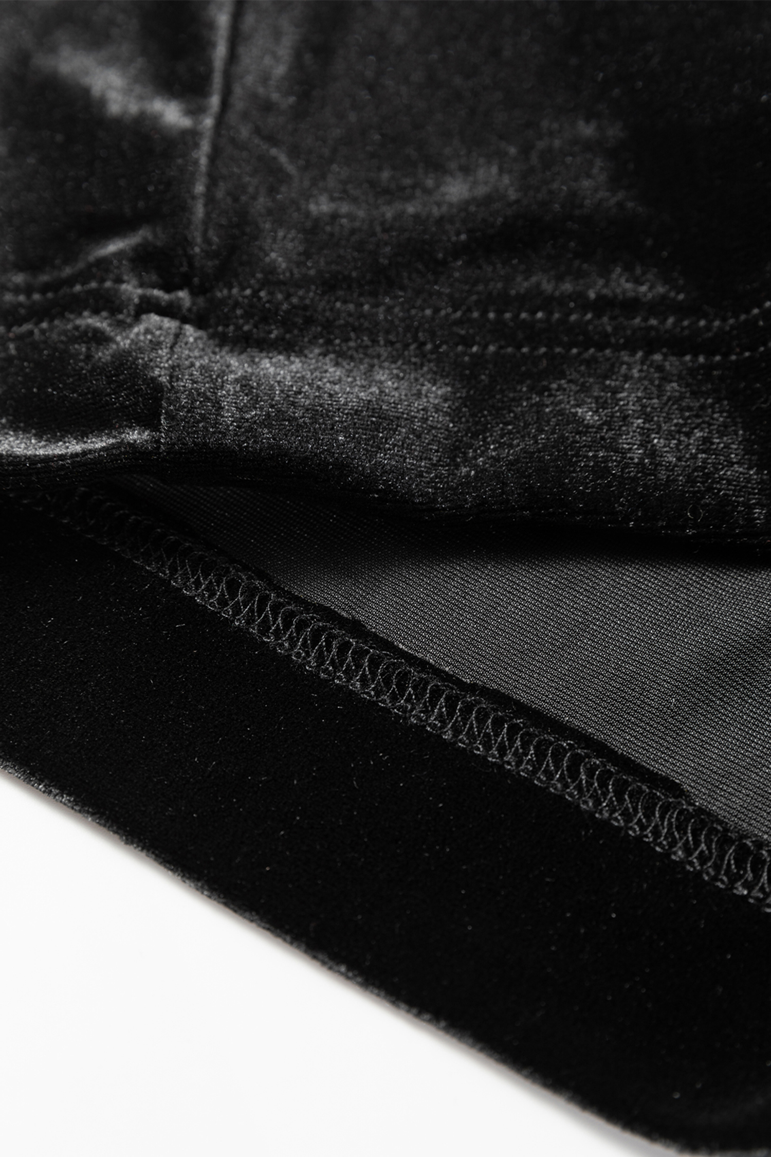 Black Shiny Velvet Drawstring High Waist Straight Leg Casual Pants - loveforevers