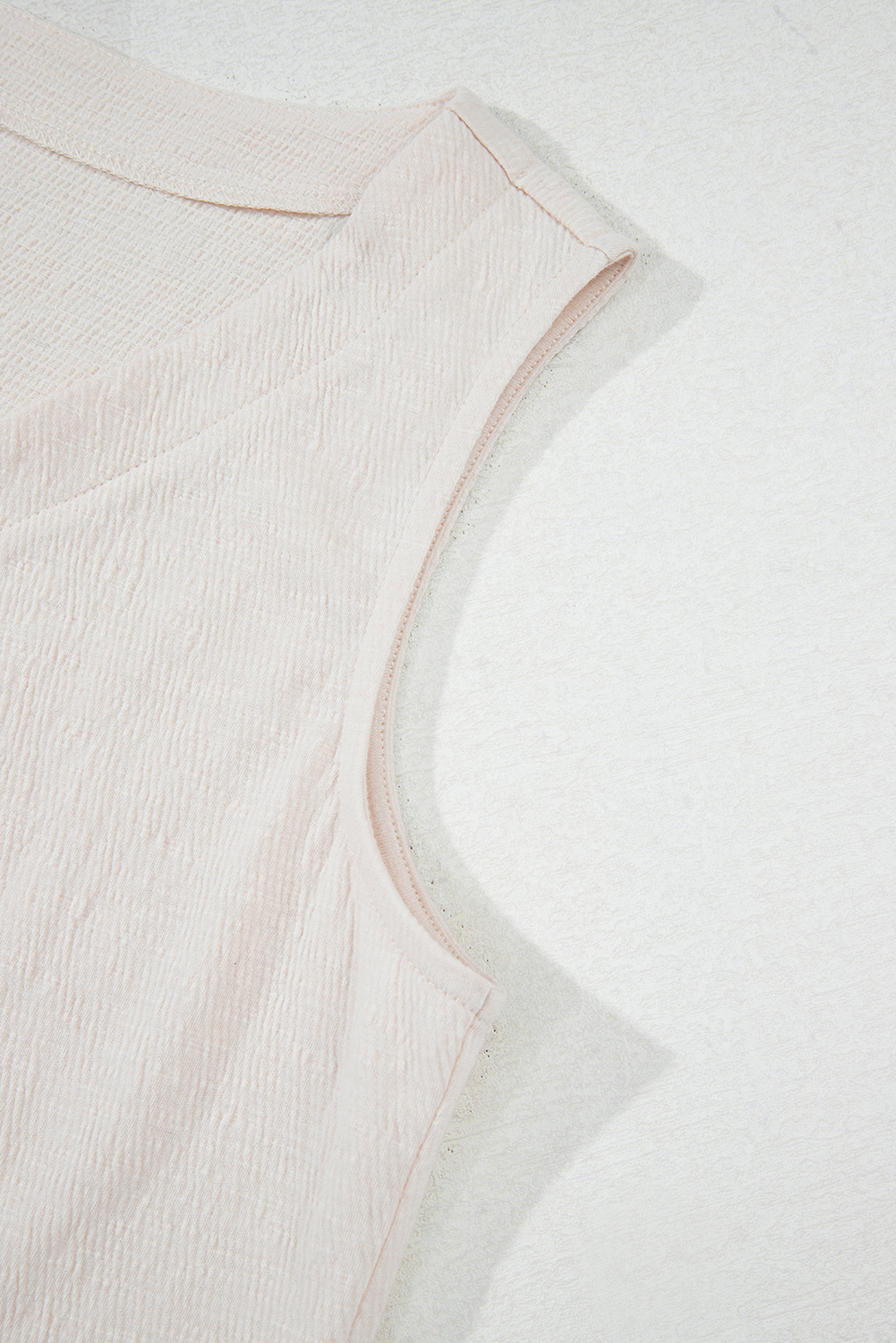 Apricot Buttoned V Neck Tank Top and Wide Leg Pants Casual Outfit - loveforevers