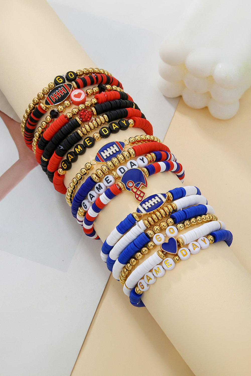 Dark Blue GAME DAY Multilayer Beading Bracelet - loveforevers