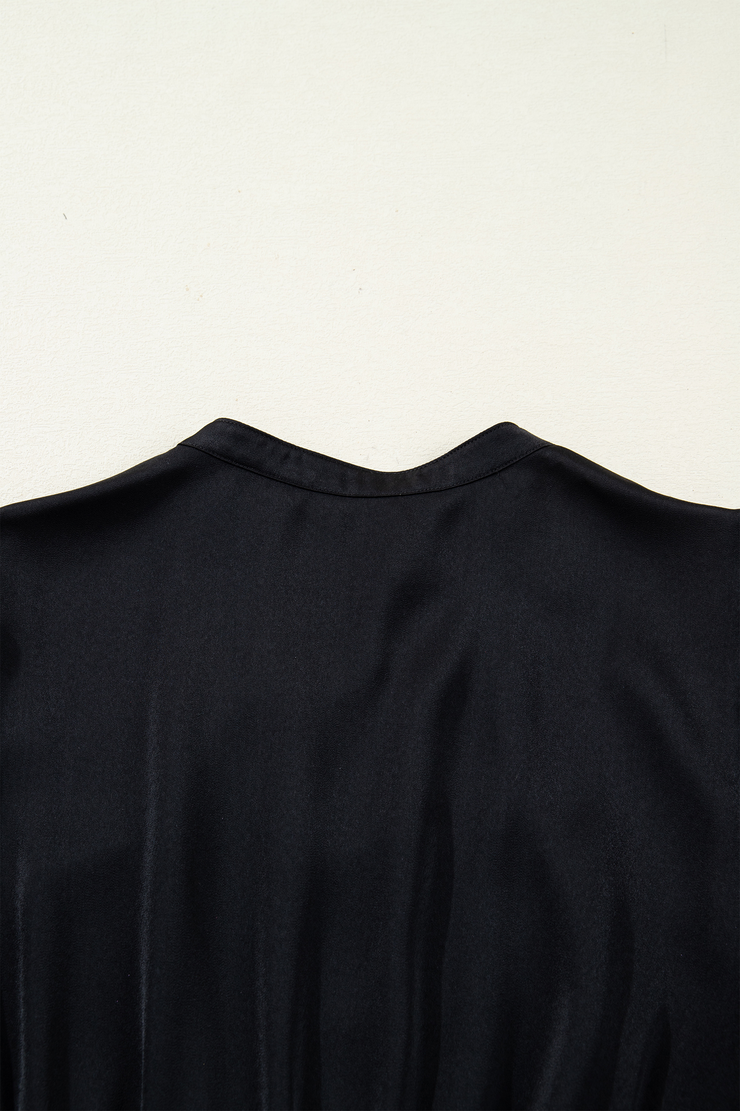 Black Flounced Bracelet Sleeve V Neck Tiered Maxi Dress - loveforevers