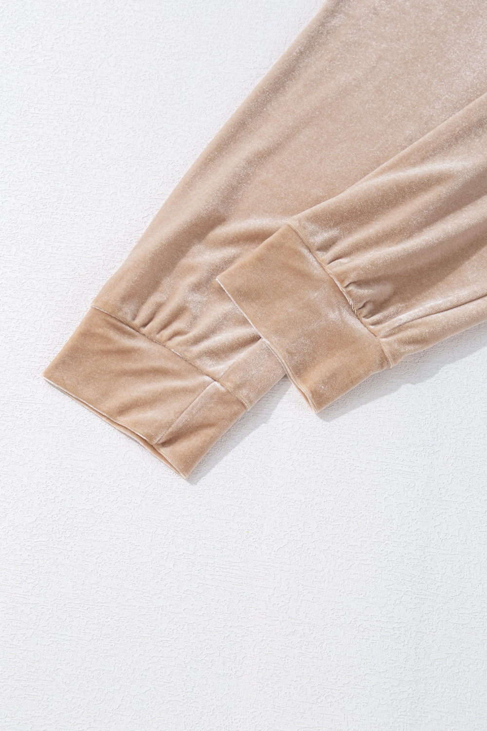 Parchment Velvet Zipped Top and Joggers Two Piece Set - loveforevers
