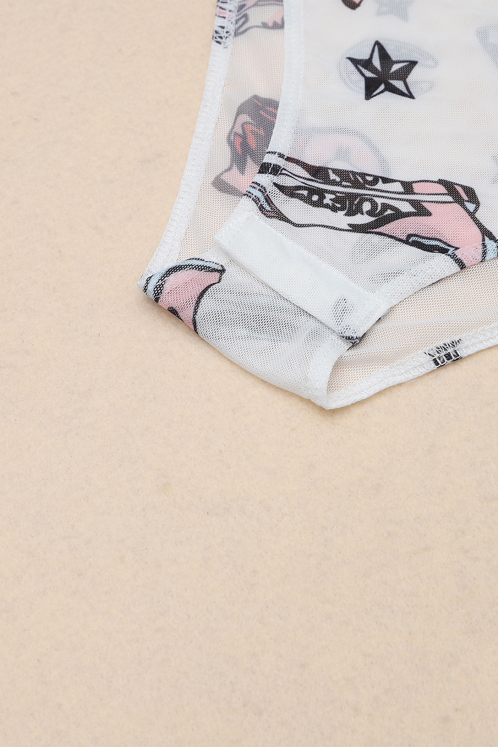 White Rodeo Bound Printed Long Sleeve Bodysuit - loveforevers
