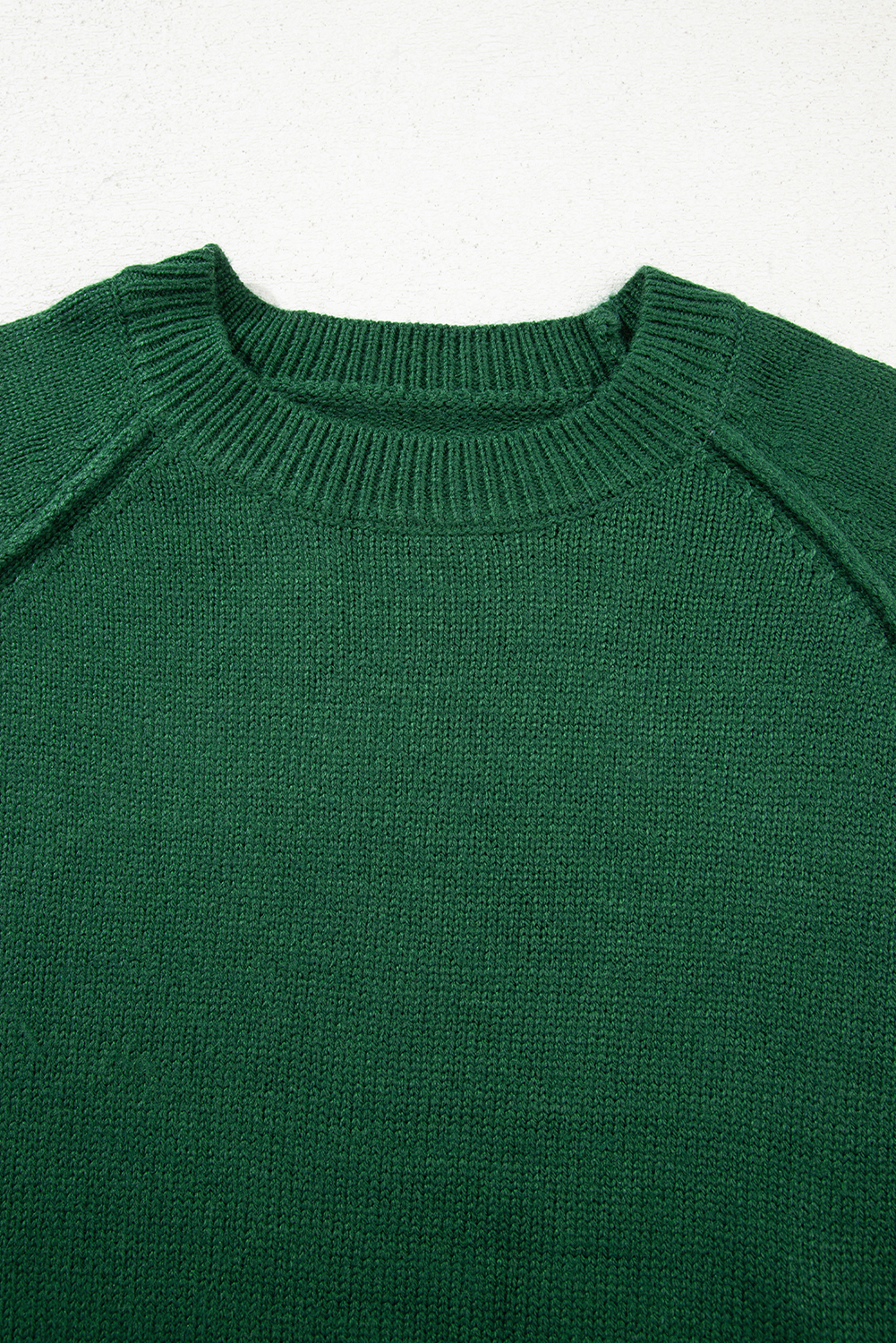 Evergreen Raglan Sleeve Crew Neck Sweater - loveforevers