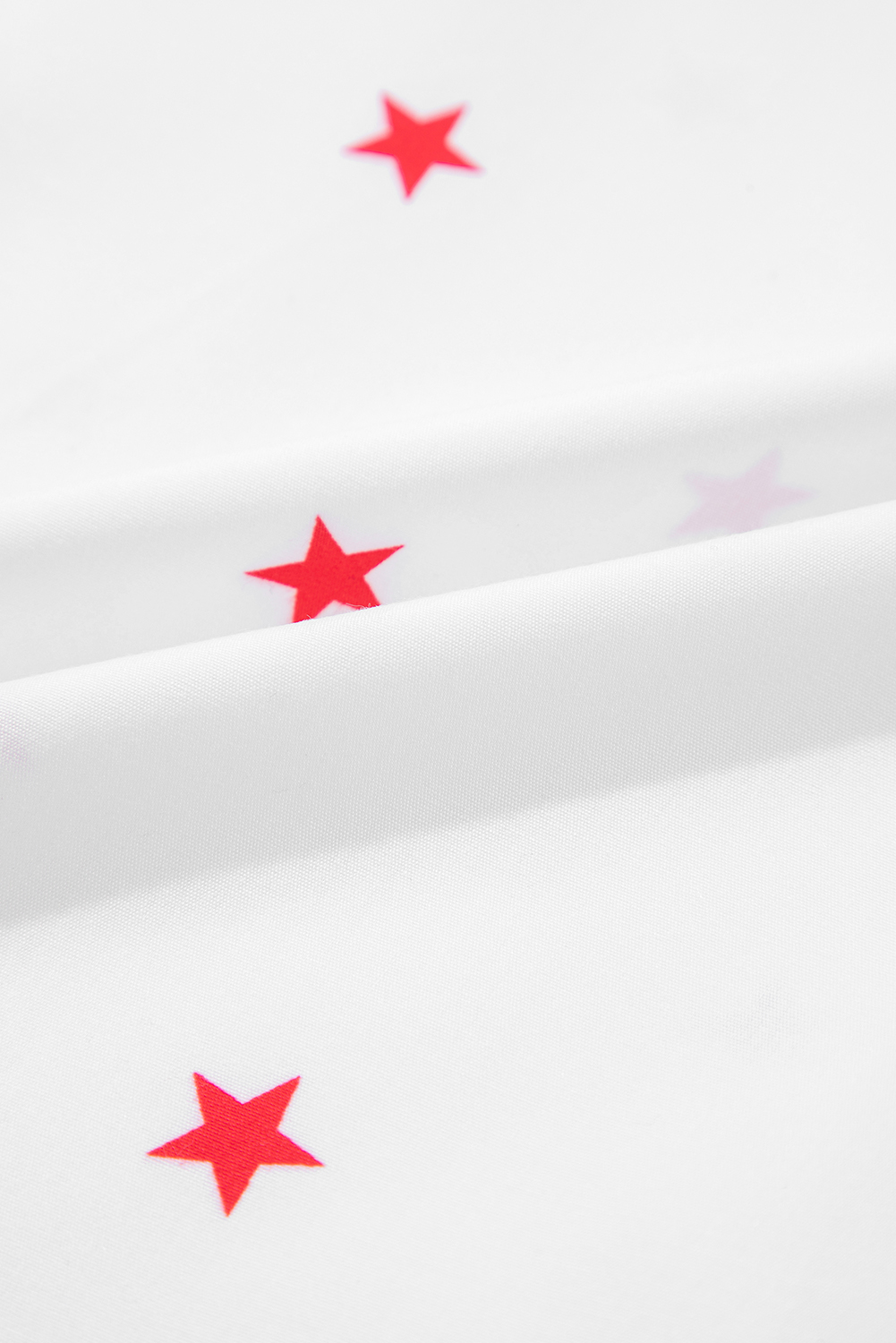 White Little Stars Printed Loose Half Sleeve Loose Shirt - loveforevers