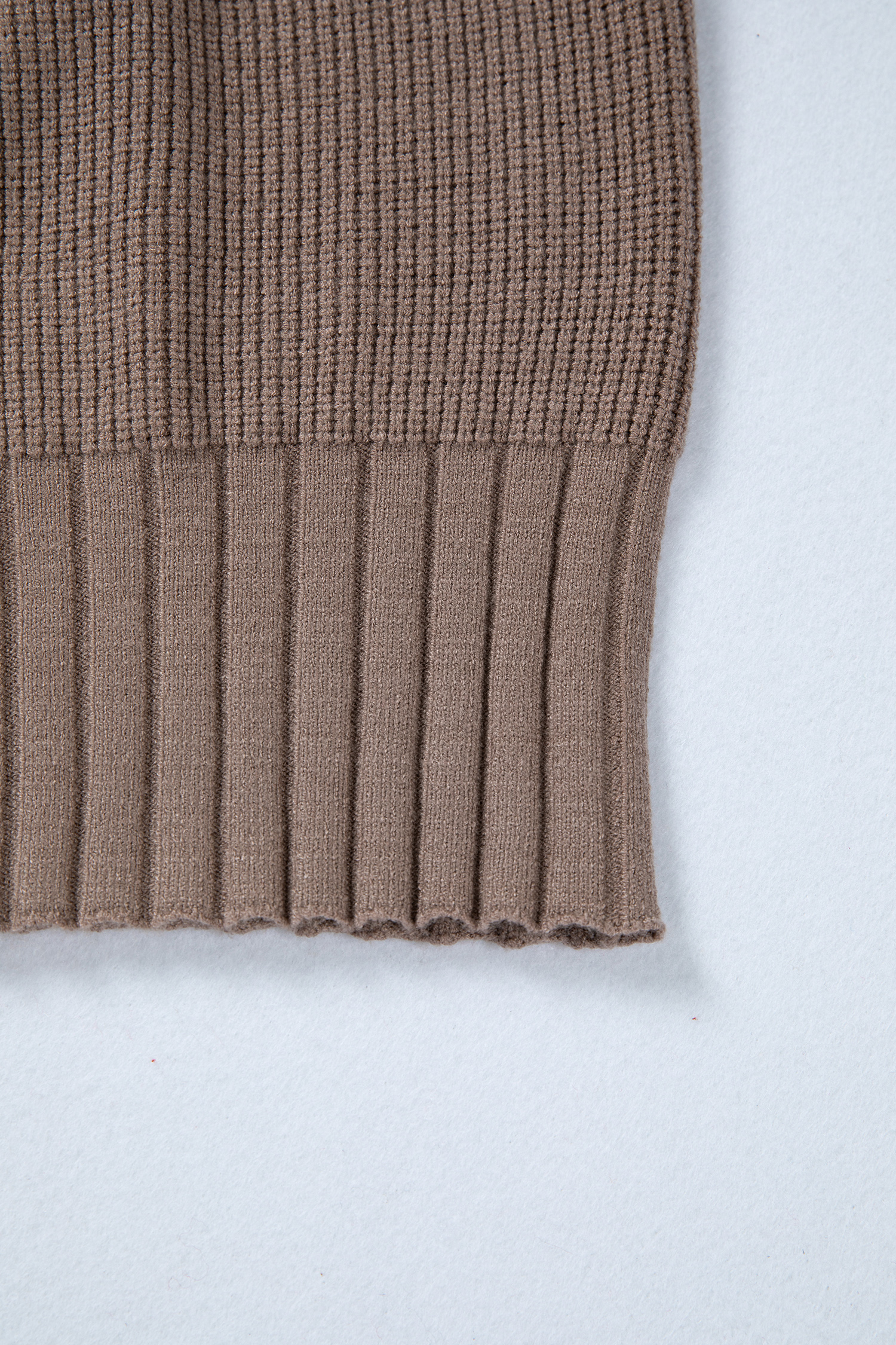 Light Pink Mixed Texture Knit Button V Neck Sweater Cardigan - loveforevers