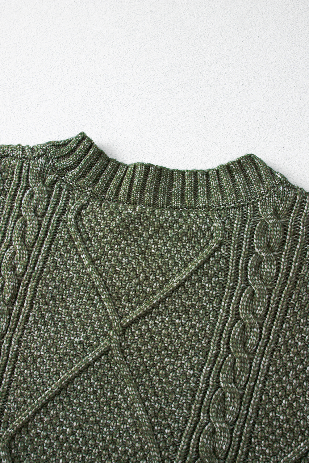 Parchment Cable Knit Drop Shoulder Loose Fit Sweater Dress - loveforevers