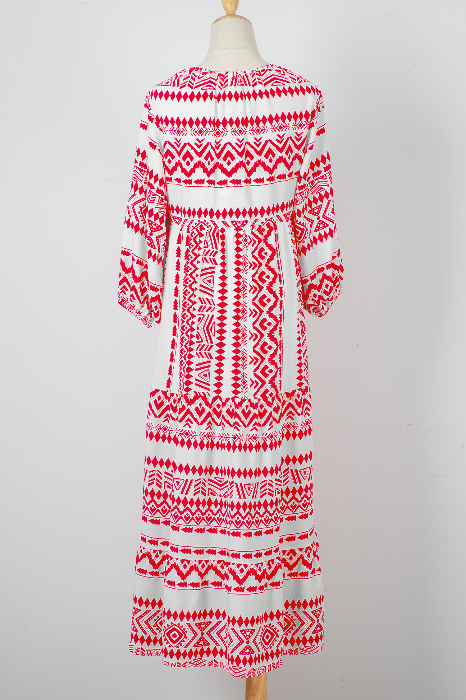 Sky Blue Boho Printed Half Sleeve Maxi Dress - loveforevers