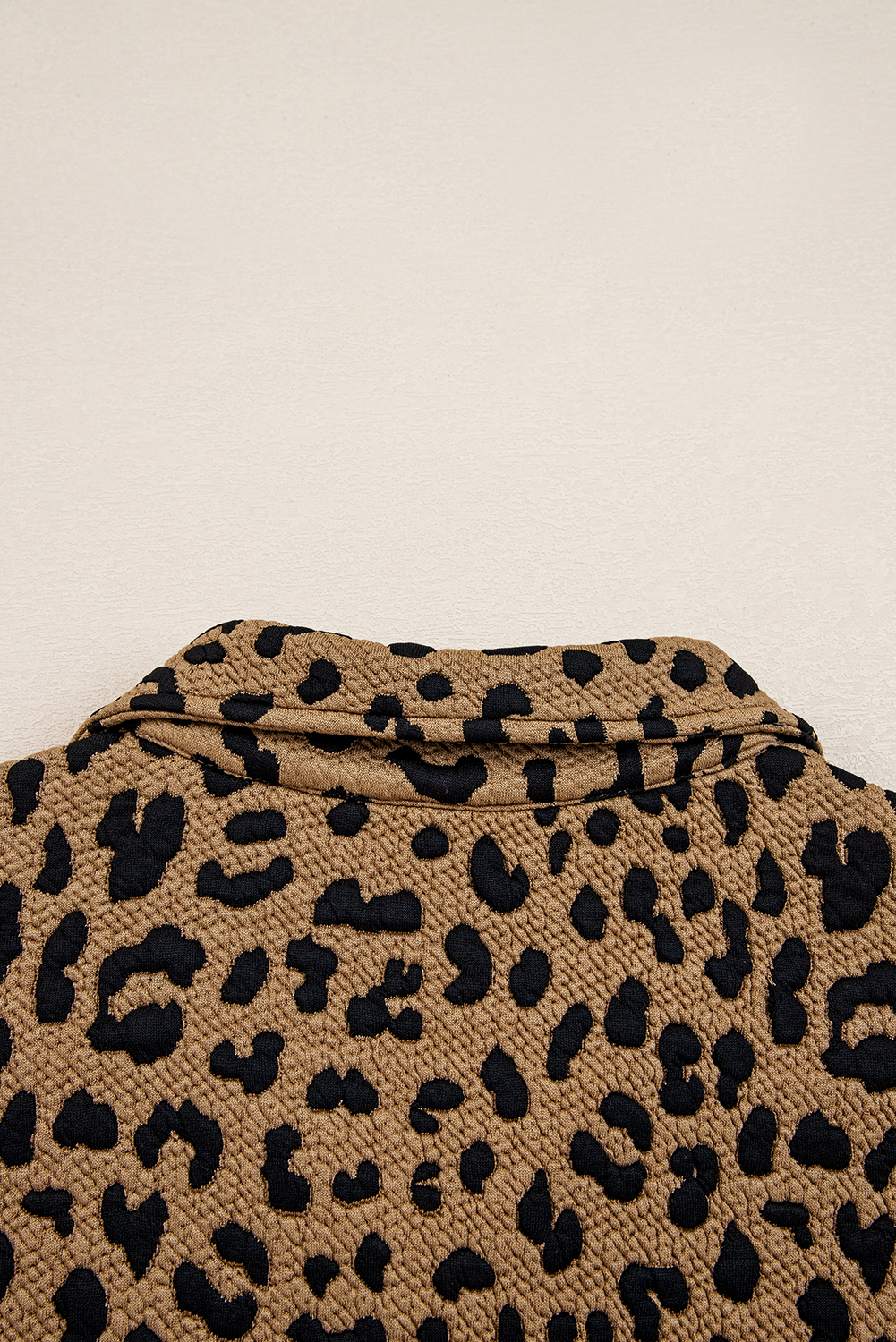 Brown Leopard Print Quarter Zip Sweatshirt - loveforevers