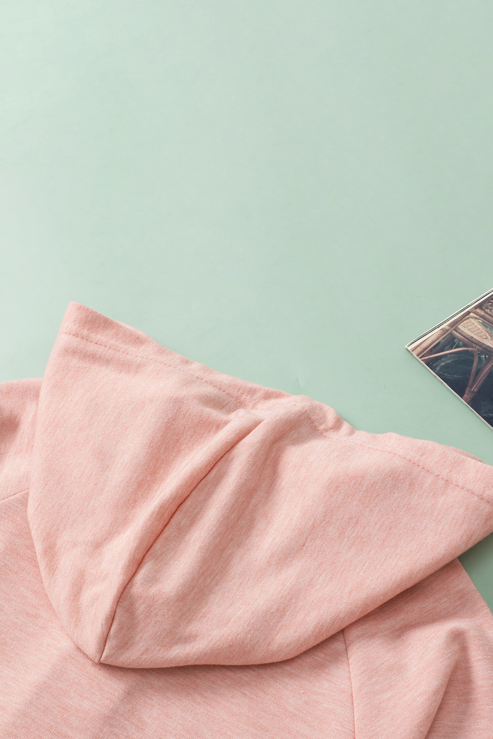 Pink Buttons Front Princess Line Out Seam Hoodie - loveforevers