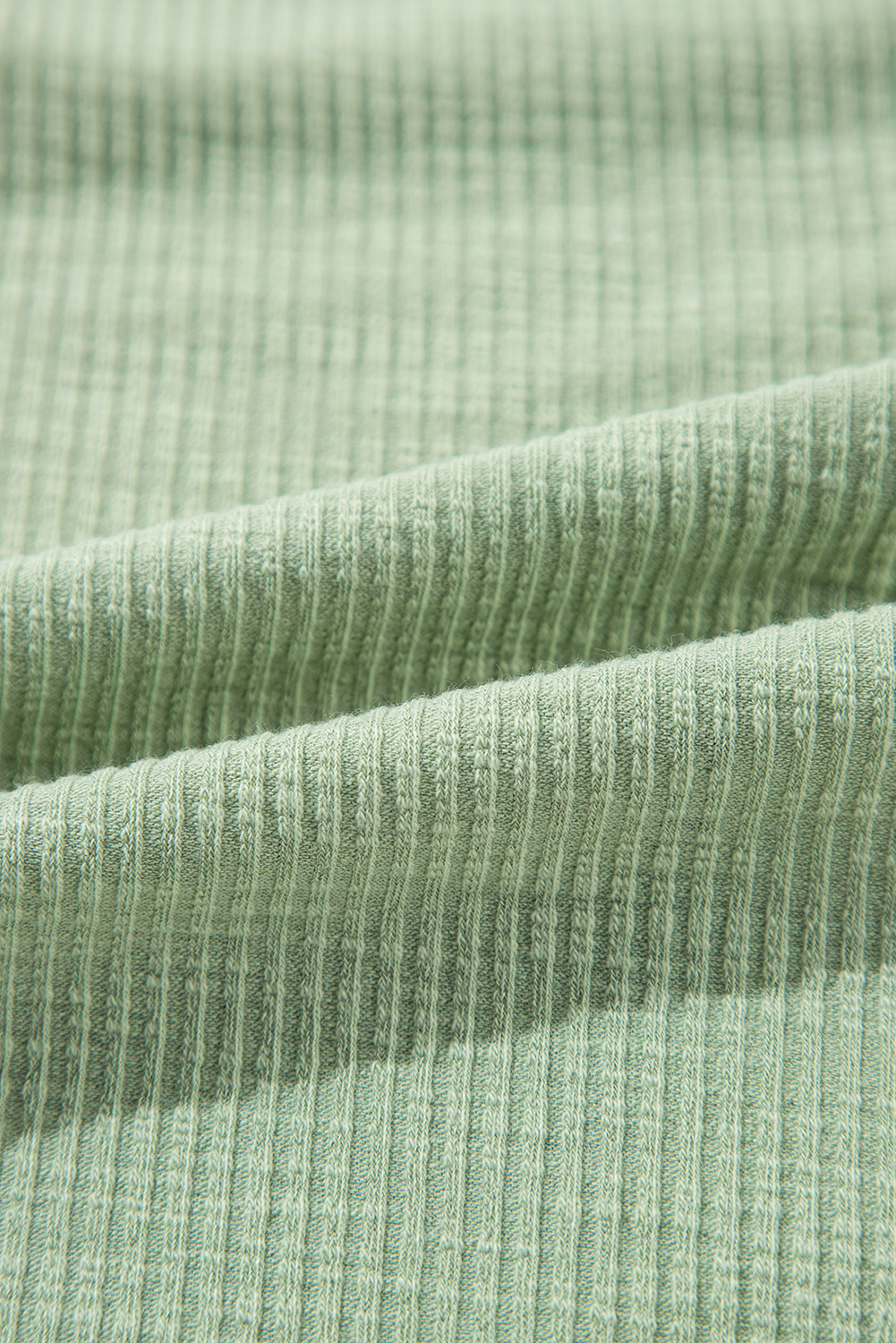 Grass Green Crochet Detail Exposed Seam High Low Loose Top - loveforevers