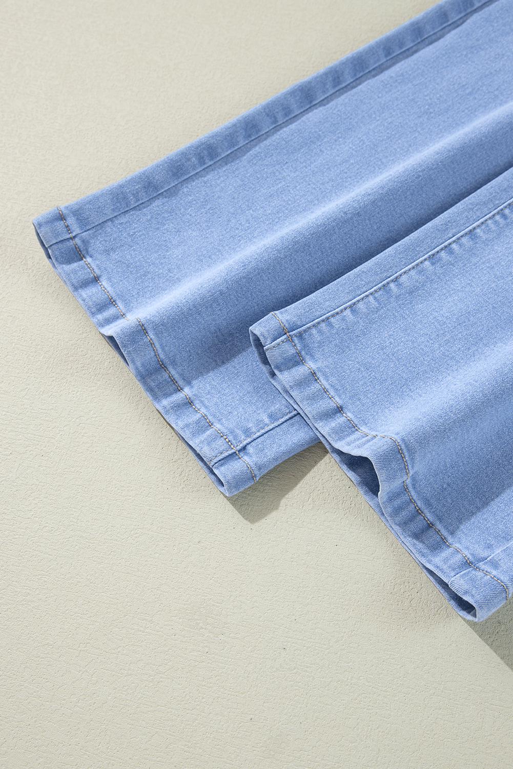 Beau Blue Loose Straight Leg Cropped High Waist Jeans - loveforevers