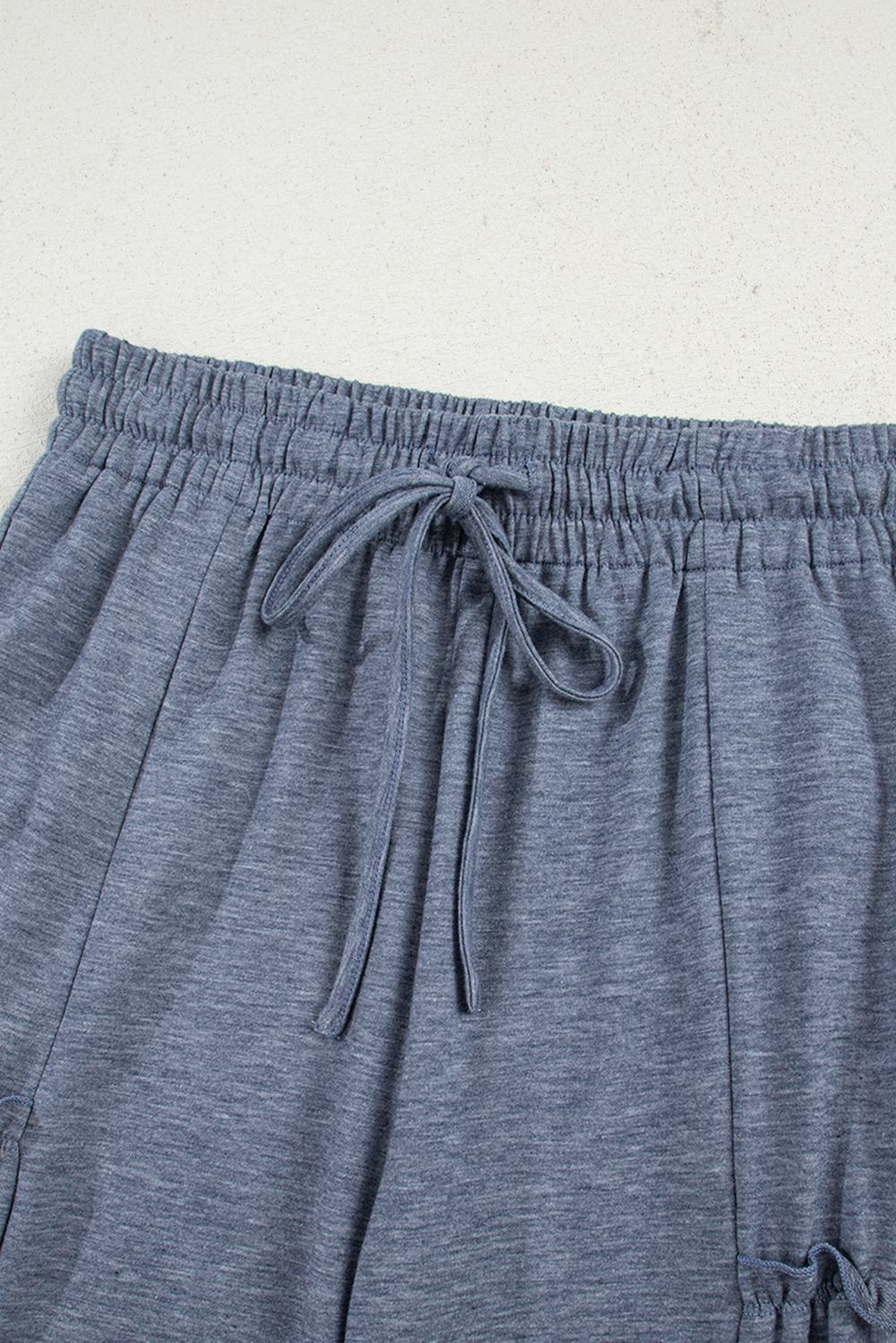 Frilled Detail Wide Leg Drawstring Elastic Waistband Pants - loveforevers