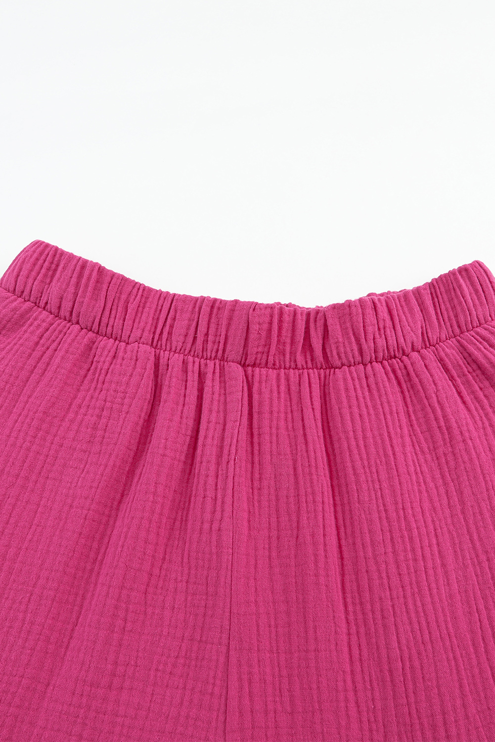 Rose Textured High Waist Ruffled Bell Bottom Pants - loveforevers