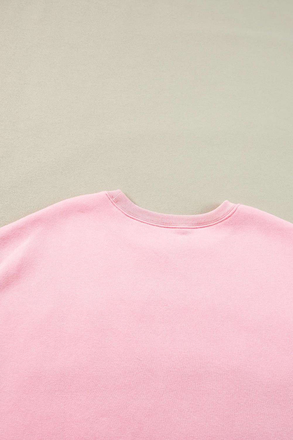 Pink LOVER Puff Print Drop Shoulder Pullover Sweatshirt - loveforevers