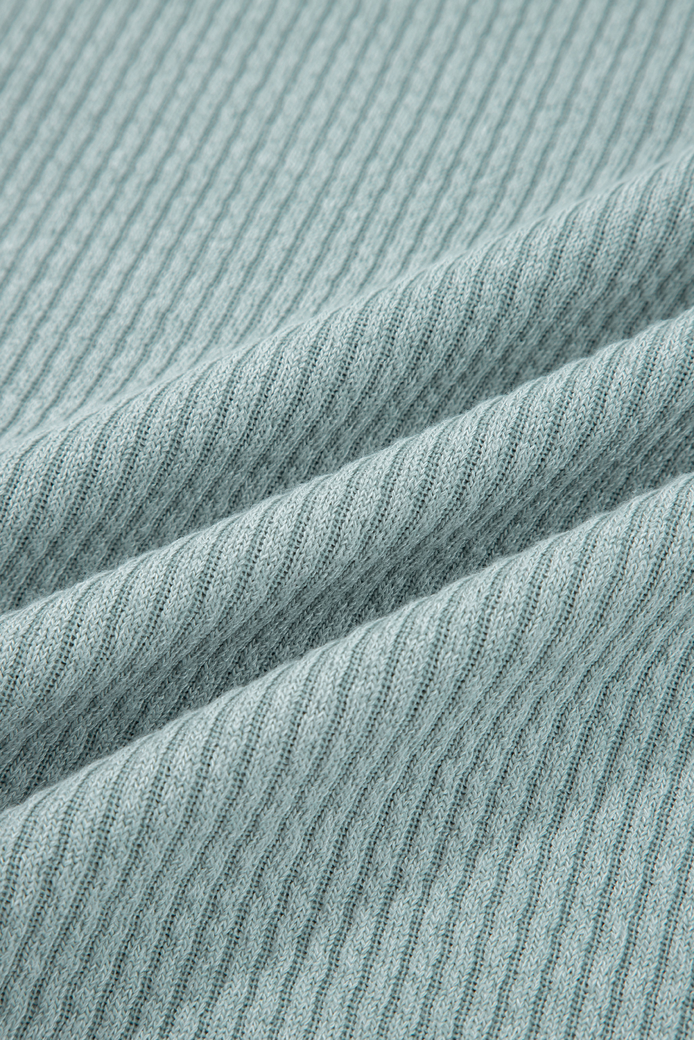 Clearly Aqua Ribbed Drop Shoulder Knit Hoodie - loveforevers
